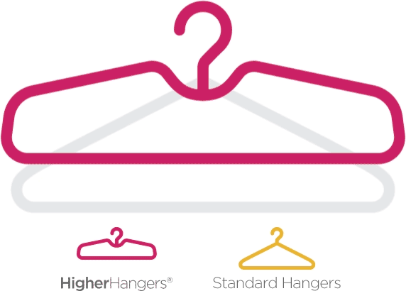 Higher Hangers Space Saving Hangers Higher Hangers BioHangers Space Saving Clothes Hangers